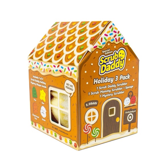 Scrub Daddy Nwt Special Edition Gingerbread House Sponge  3ct